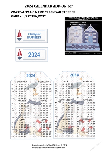 2024 ADD-ON FOR COASTAL TALK NAME STEPPER CALENDAR