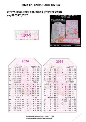 2024 ADD-ON FOR COTTAGE GARDEN STEPPER CALENDAR