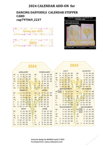 2024 ADD-ON FOR DANCING DAFFODILS STEPPER CALENDAR
