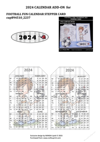 2024 ADD-ON FOR FOOTBALL FUN STEPPER CALENDAR