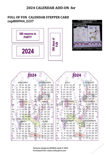 2024 ADD-ON FOR FULL OF FUN STEPPER CALENDAR