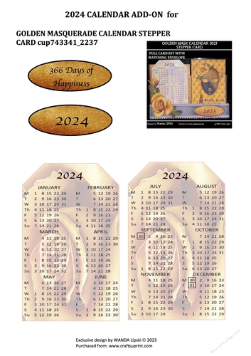 2024 ADD-ON FOR GOLDEN MASQUERADE STEPPER CALENDAR