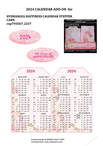 2024 ADD-ON FOR HYDRANGEA HAPPINESS STEPPER CALENDAR