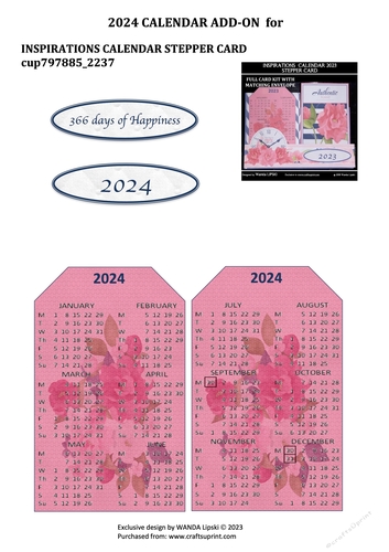 2024 ADD-ON FOR INSPIRATIONS STEPPER CALENDAR
