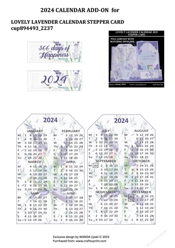 2024 ADD-ON FOR LOVELY LAVENDER STEPPER CALENDAR