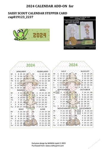 2024 ADD-ON FOR SASSY SCOUT STEPPER CALENDAR