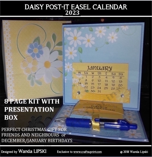2024 DAISY POST-IT EASEL CALENDAR
