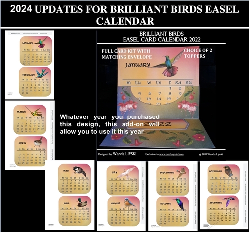 2024 ADD-ON FOR BRILLIANT BIRDS CALENDAR CARD