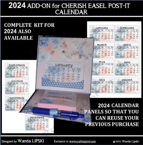 2024 ADD-ON FOR CHERISH POST-IT CALENDAR CARD