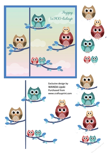 HAPPY WHOO-LIDAYS CHRISTMAS CARD FRONT