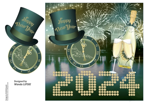 2024 FIREWORK NEW YEAR CARD FRONT