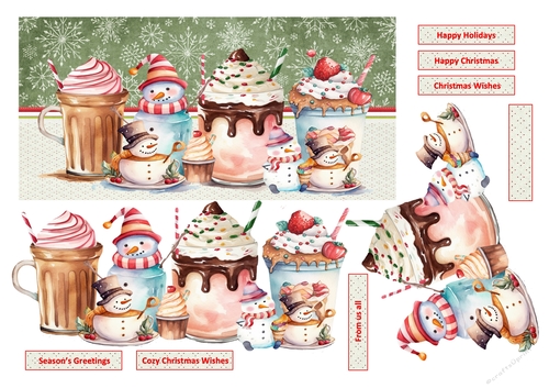 COZY UP TO CHRISTMAS COFFEE DL CARD FRONT