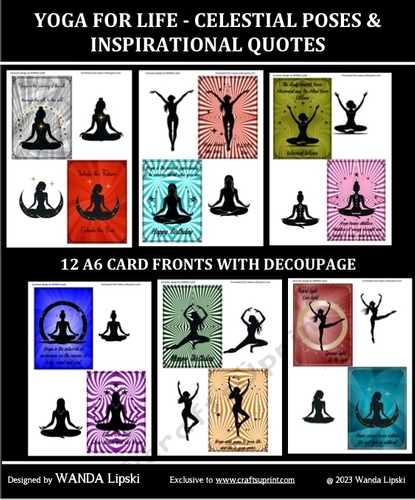 YOGA FOR LIFE CELESTIAL POSE AND INSPIRATIONAL QUOTES