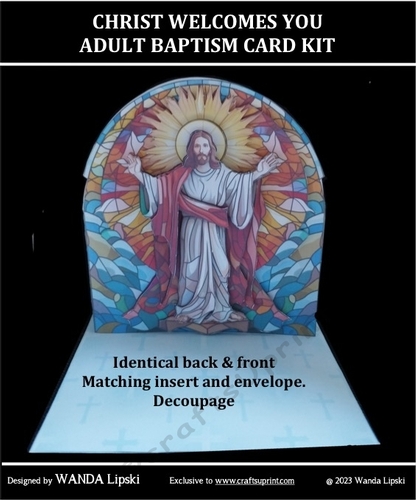 CHRIST WELCOMES YOU ADULT BAPTISM CARD