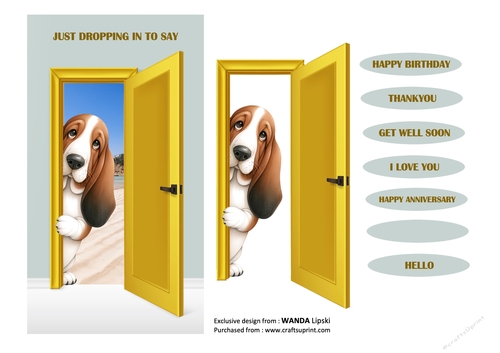 JUST DROPPING IN TO SAY PEEKING POOCHES - BASSET