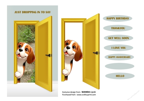 JUST DROPPING IN TO SAY PEEKING POOCHES - BEAGLE