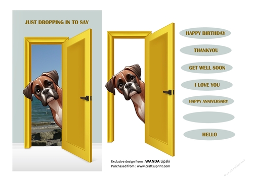JUST DROPPING IN TO SAY PEEKING POOCHES - BOXER
