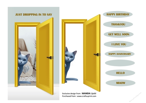 JUST DROPPING IN PEEKING MOGGIES - RUSSIAN BLUE