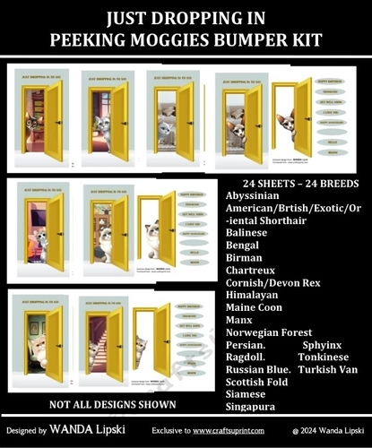 JUST DROPPING IN PEEKING MOGGIES BUMPER KIT