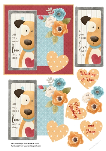 PAWSITIVE DOGS 2  FRIENDSHIP, SUPPORT OR BIRTHDAY TOPPER 