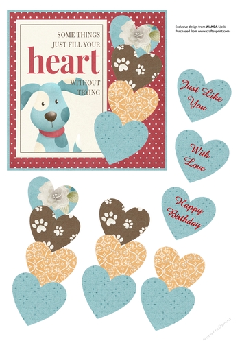 PAWSITIVE DOGS 3  FRIENDSHIP OR BIRTHDAY TOPPER 