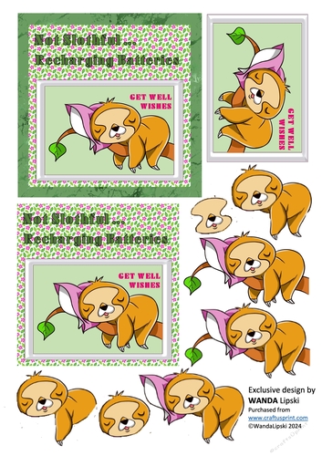 NOT SLOTHFUL GET WELL CARD FRONT
