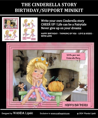 THE CINDERELLA STORY BIRTHDAY/SUPPORT CARD FRONT MINIKIT