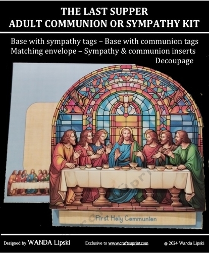 THE LAST SUPPER ADULT COMMUNION OR SYMPATHY CARD KIT
