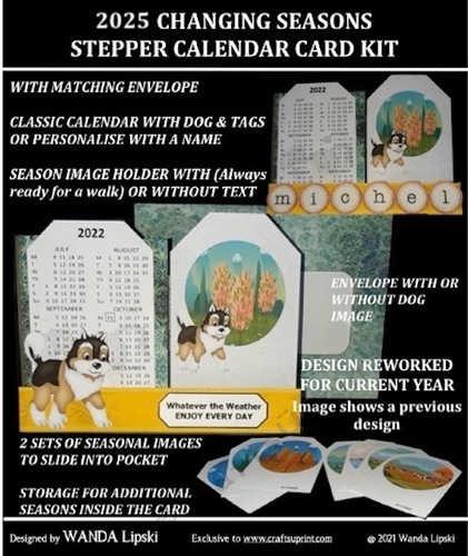 2025 CHANGING SEASONS POCKET STEPPER CARD CALENDAR KIT