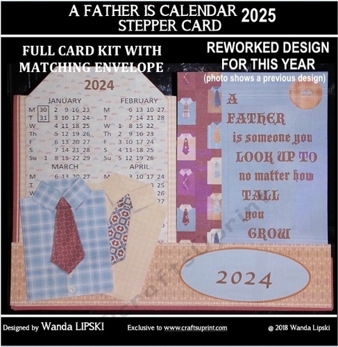 2025 A FATHER IS STEPPER CALENDAR CARD