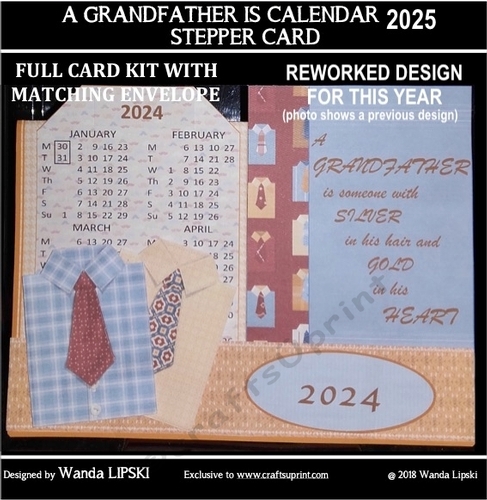2025 A GRANDFATHER IS STEPPER CALENDAR CARD KIT