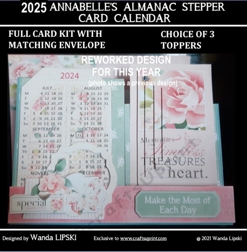 2025 ANNABELLES ALMANAC CALENDAR STEPPER CARD KIT