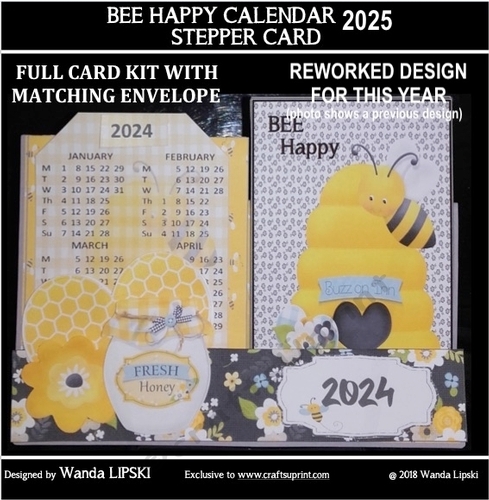 2025 BEE HAPPY CALENDAR STEPPER CARD KIT