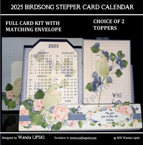 2025 BIRDSONG  CALENDAR STEPPER CARD KIT