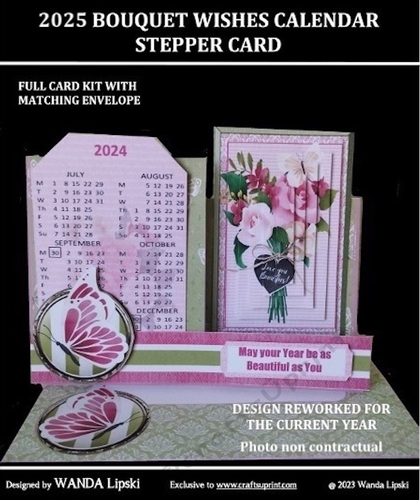 2025 BOUQUET WISHES CALENDAR STEPPER CARD