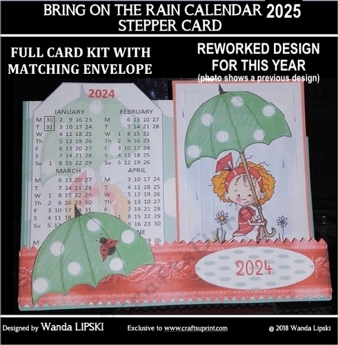 2025 BRING ON THE RAIN CALENDAR STEPPER CARD KIT