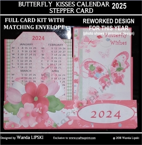 2025 BUTTERFLY KISSES CALENDAR STEPPER CARD KIT