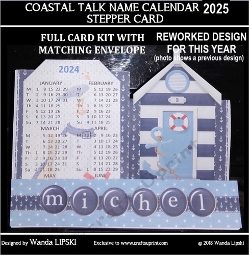 2025  COASTAL TALK NAME STEPPER CALENDAR KIT
