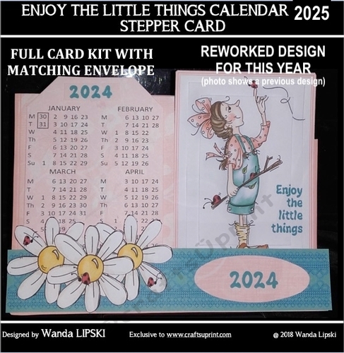 2025 ENJOY THE LITTLE THINGS CALENDAR STEPPER CARD