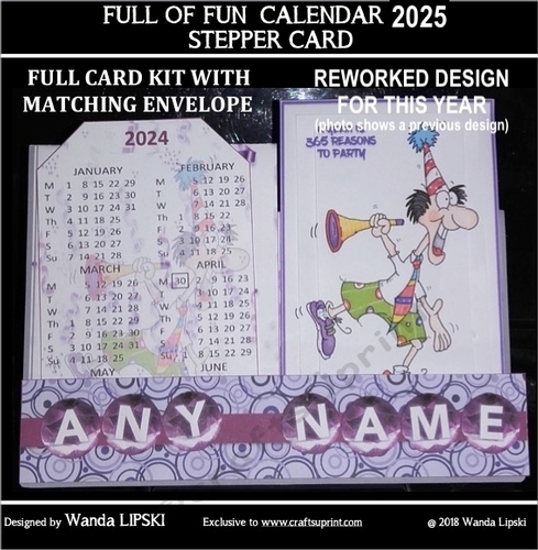 2025 FULL OF FUN CALENDAR STEPPER CARD