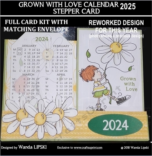 2025 GROWN WITH LOVE CALENDAR STEPPER CARD