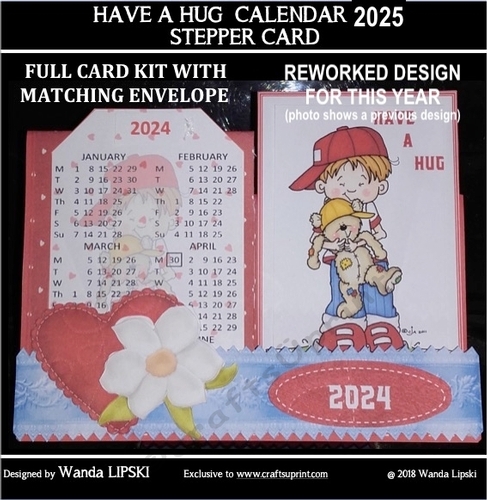 2025 HAVE A HUG CALENDAR STEPPER CARD