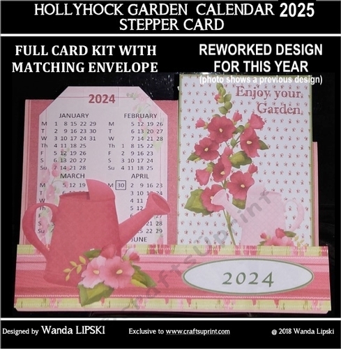 2025 HOLLYHOCK GARDEN STEPPER CALENDAR KIT