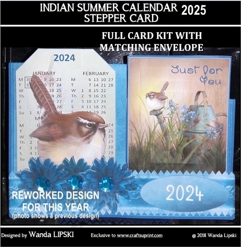 2025 INDIAN SUMMER CALENDAR STEPPER CARD
