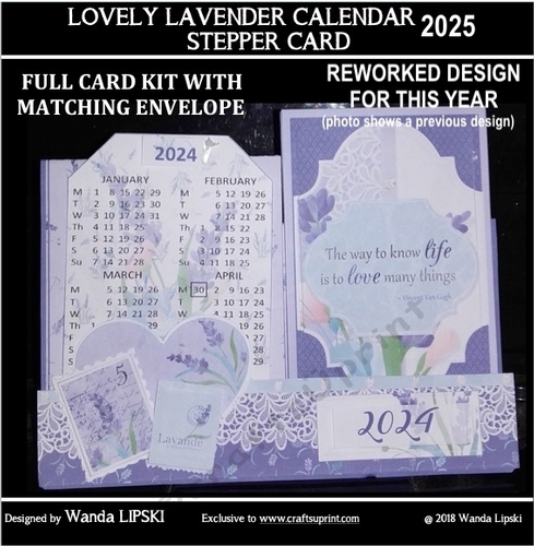 2025 LOVELY LAVENDER CALENDAR STEPPER CARD