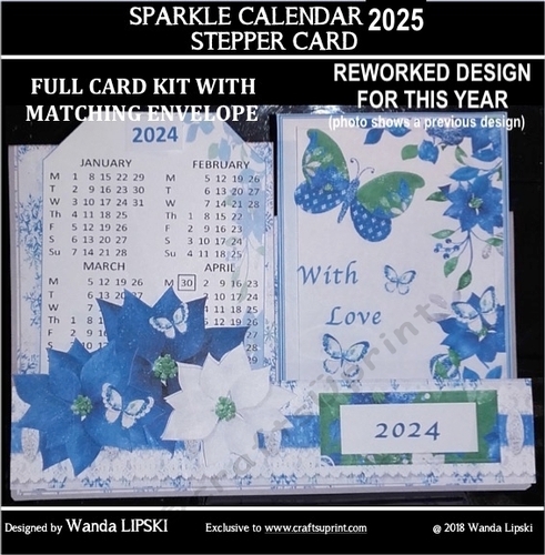 2025 SPARKLE CALENDAR STEPPER CARD