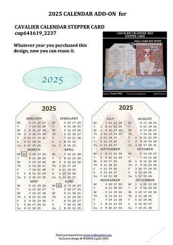2025 ADD-ON FOR CAVALIER STEPPER CALENDAR CARD
