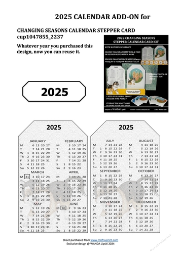 2025 ADD-ON FOR CHANGING SEASONS STEPPER CALENDAR CARD