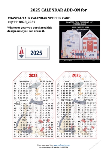 2025 ADD-ON FOR COASTAL TALK STEPPER CALENDAR CARD