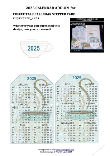 2025 ADD-ON FOR COFFEE TALK STEPPER CALENDAR CARD